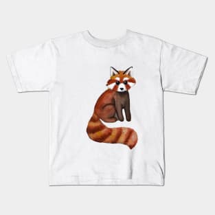 Watercolor Red Panda Kids T-Shirt